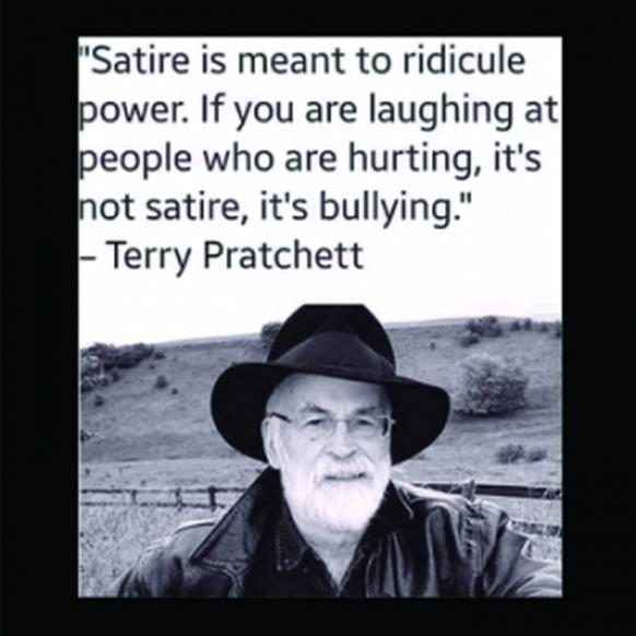 Terry Pratchett Satire Quote